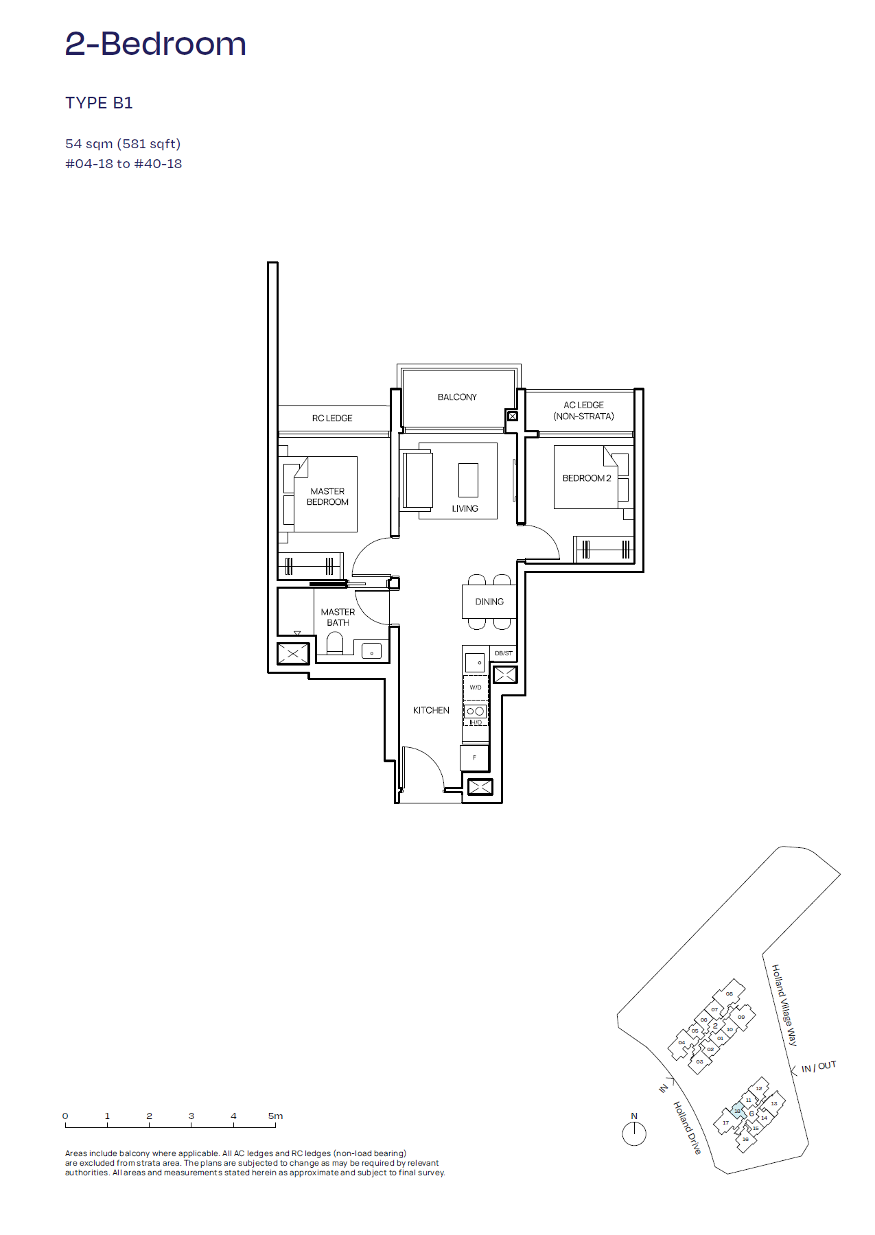 Skye At Holland 1 Bedroom Floor Plan 1