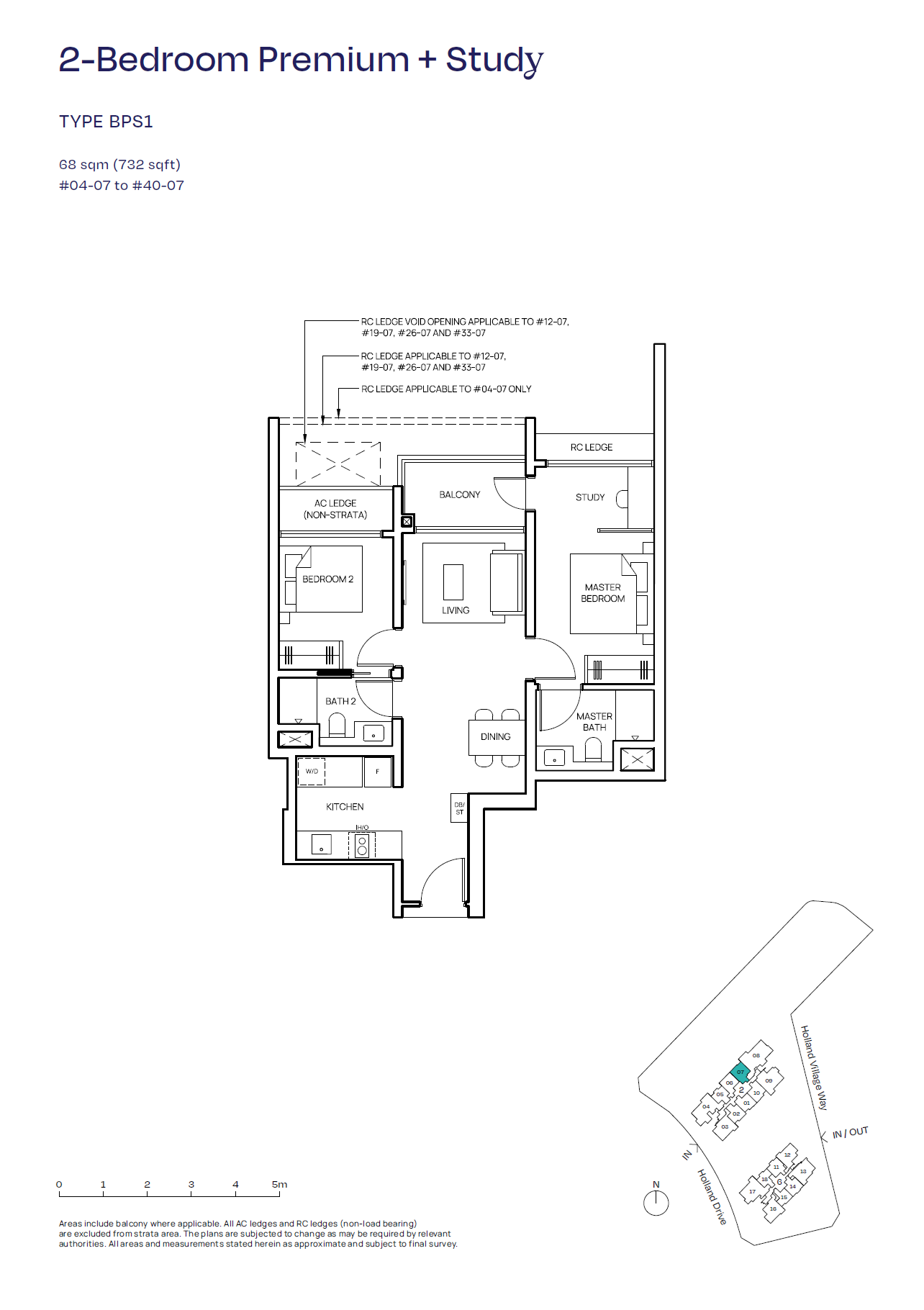 Skye At Holland 1 Bedroom Floor Plan 3
